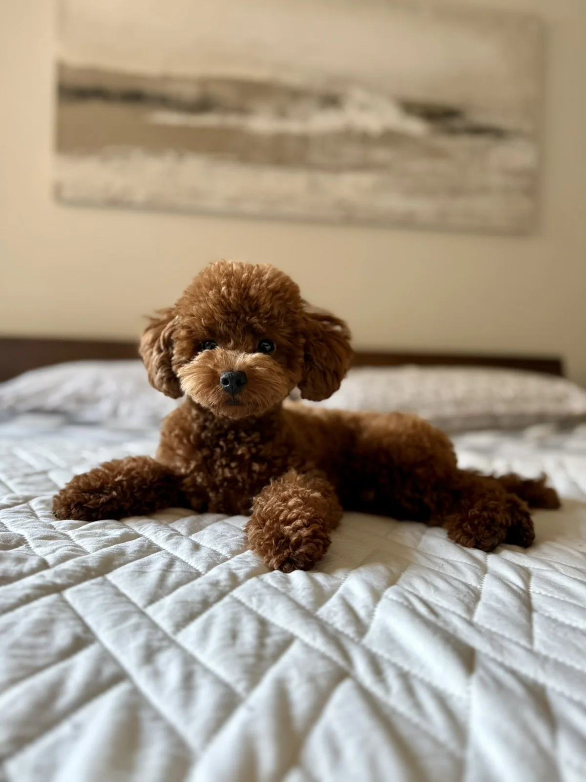 Teddy the red toy poodle